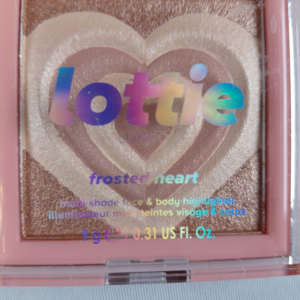 3X NEW SEALED Lottie Frosted Heart Highlighter Shimmer Multi-Shade Face Body Lot - Picture 2 of 5